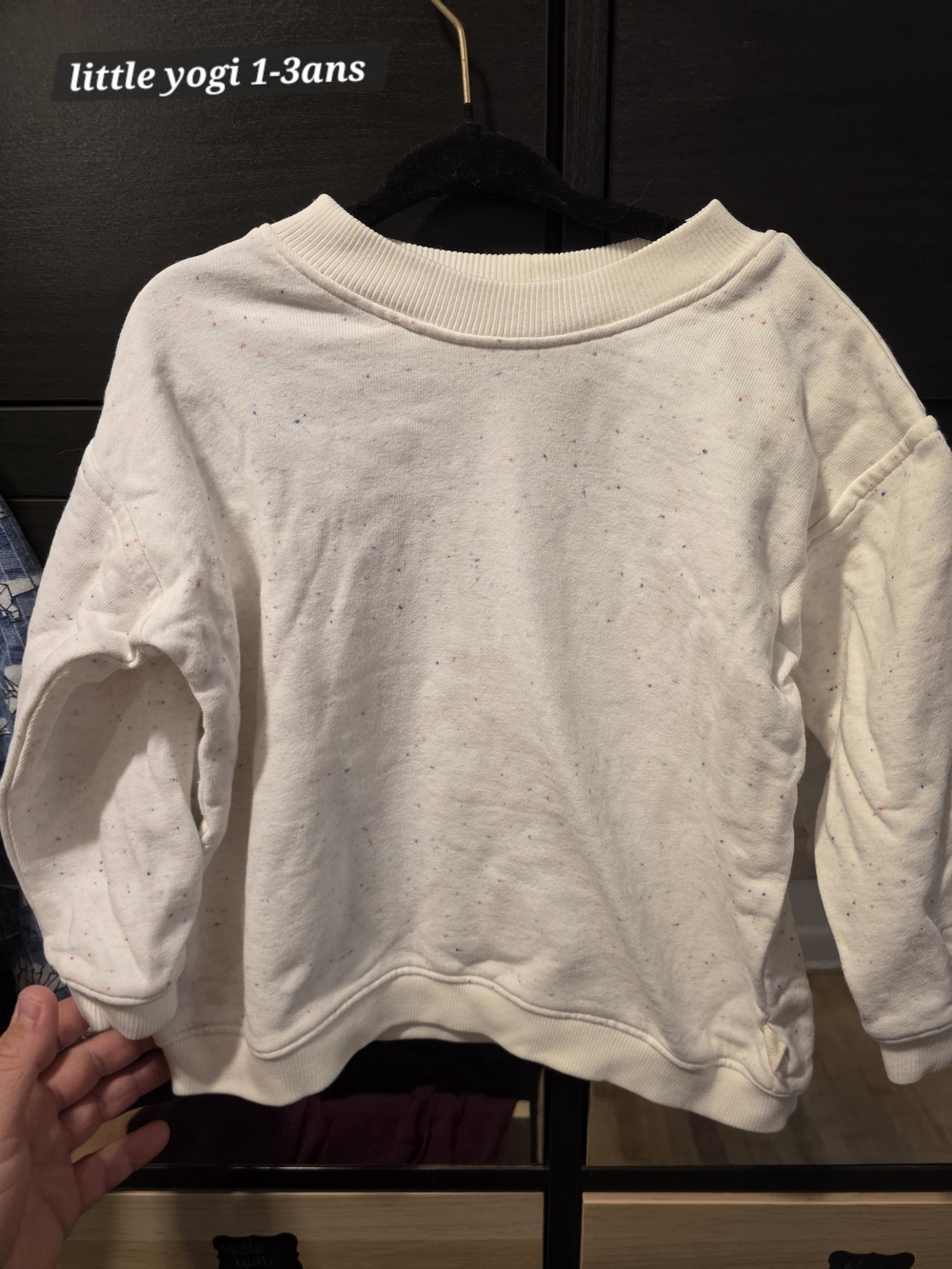 Cream Speckled Cotton Sweater